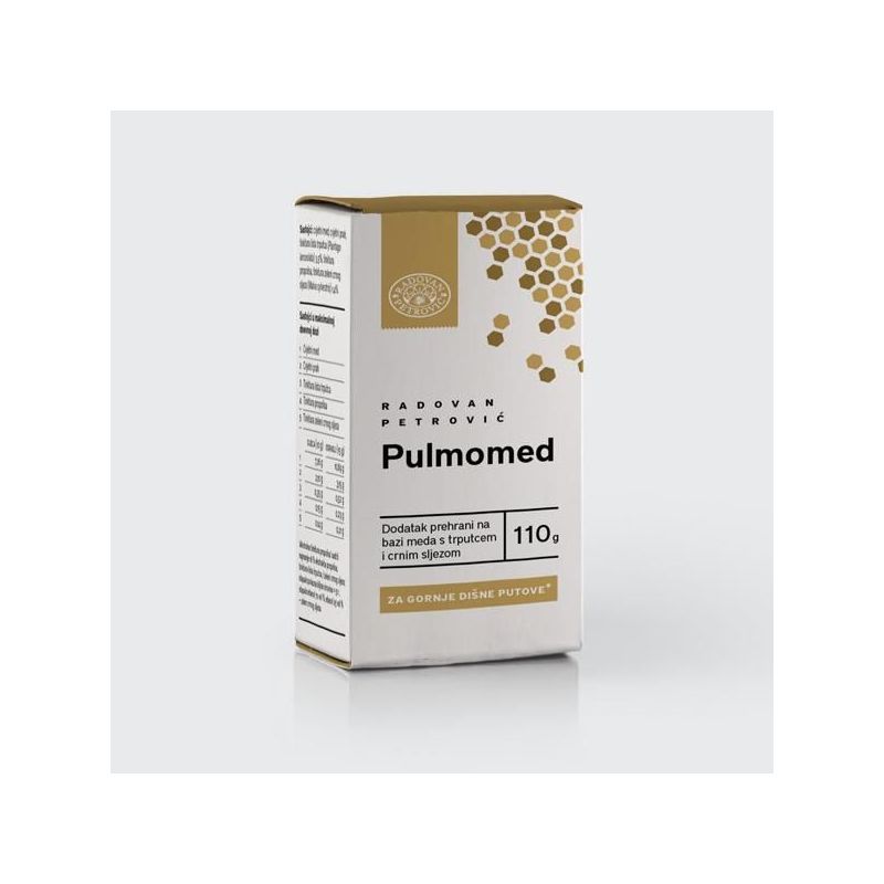 Pulmomed – Med s trpucem i crnim sljezom za gornje dišne putove 110g Cijena