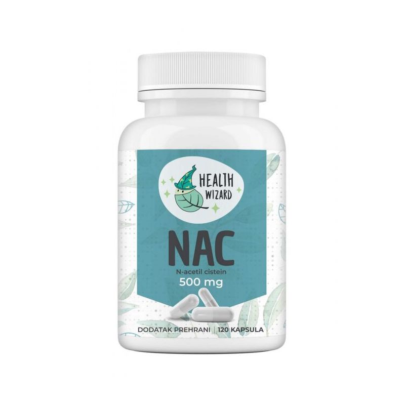 NAC N-acetil cistein 500 mg x 120 kapsula - Health Wizard Cijena