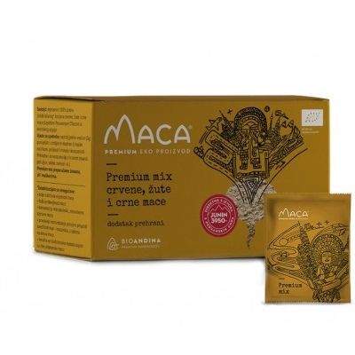 Premium MIX aktivirana Maca prah – kutija 150g (30x5g) Bioandina