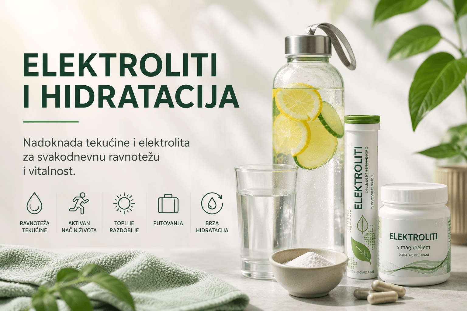 Elektroliti i hidratacija – dodaci prehrani za ravnotežu tekućine i minerala