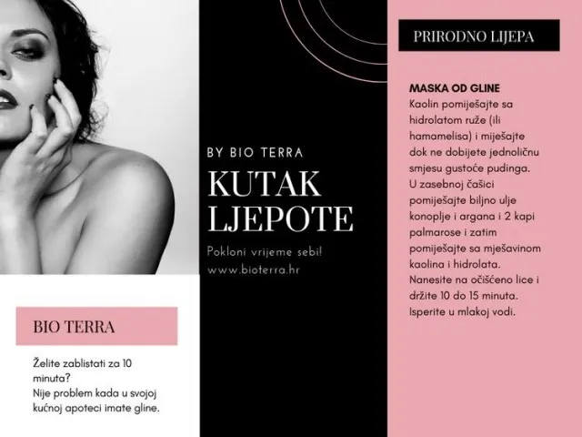 Maska za lice od bijele gline (kaolin)