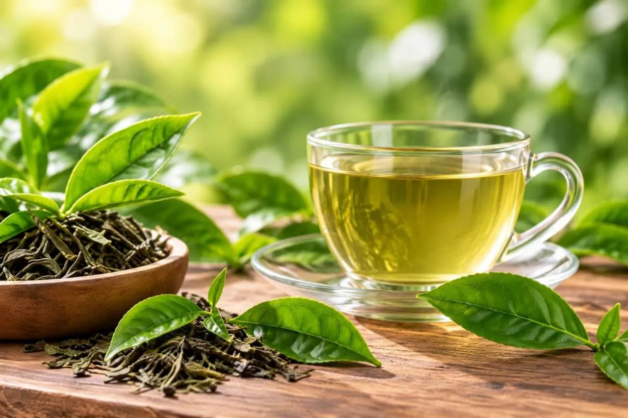 Ekstrakt zelenog čaja i listovi biljke Camellia sinensis
