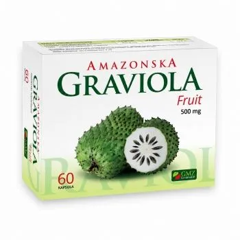 Amazonska Graviola 500 mg ekstrakt ploda Annona muricata &ndash; 60 kapsula