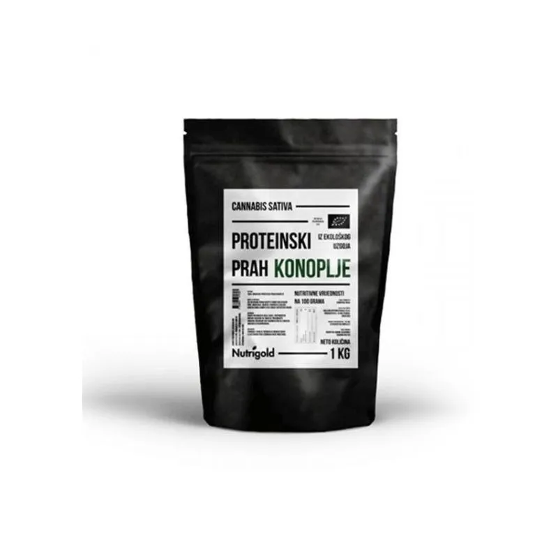 Proteinski prah konoplje 1 kg organski Nutrigold