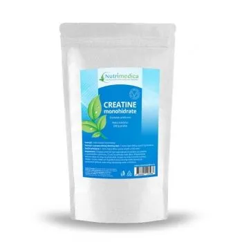 Kreatin monohidrat 200 g Nutrimedica u prahu, dodatak prehrani sa 100 % kreatin monohidratom