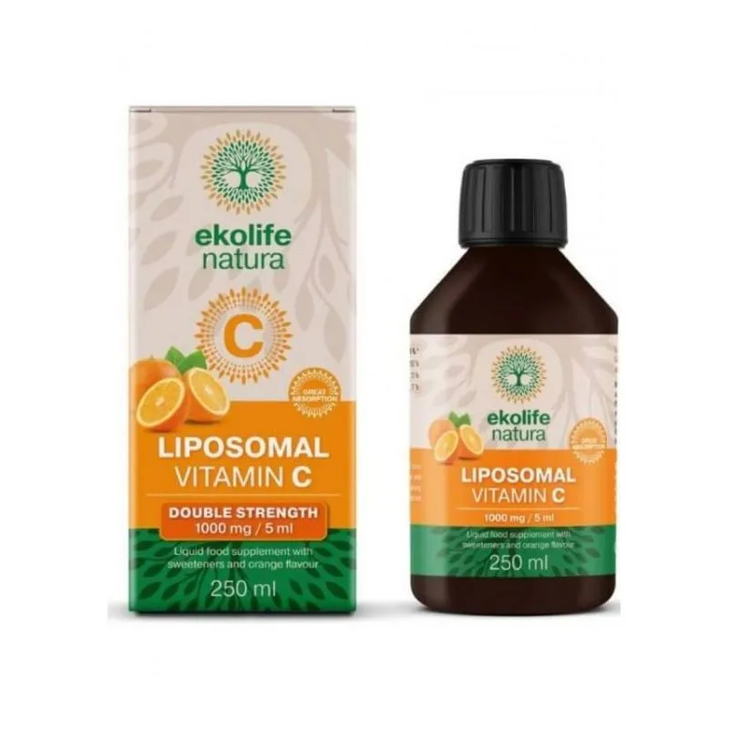 Liposomalni Vitamin C STRONG naranča 250 ml Ekolife Natura