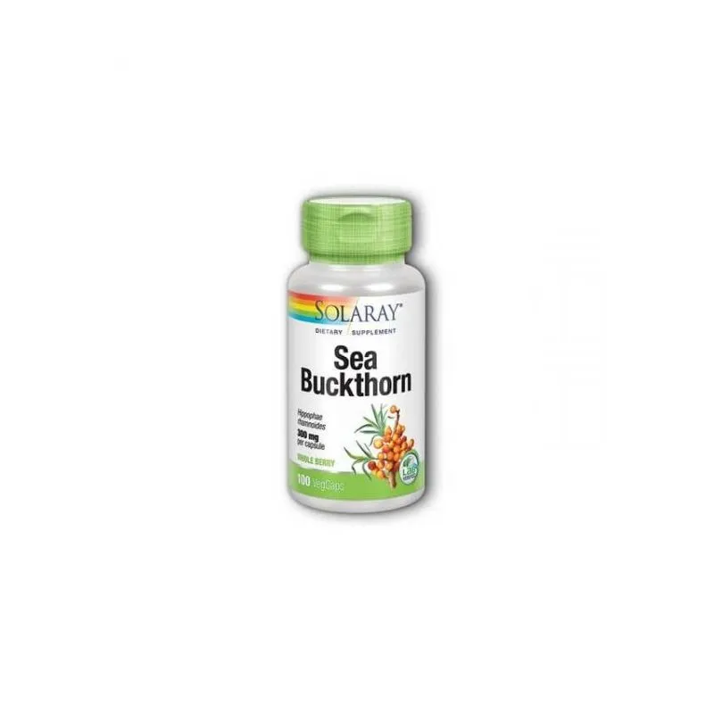 Solaray Pasji trn Sea Buckthorn Berry 600 mg, 100 vegetarijanskih kapsula