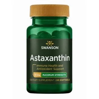 Swanson Astaksantin 12 mg &ndash; pakiranje od 30 mekih kapsula