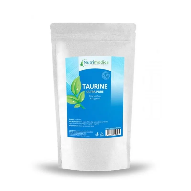 Taurine 500 g Nutrimedica &ndash; 100 % čisti taurin u prahu bez aditiva