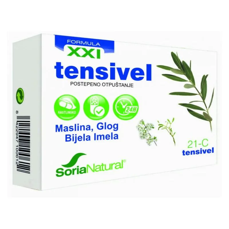 Tensivel (maslina, glog, bijela imela) 30 kapsula Soria Natural