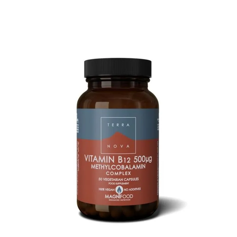 Vitamin B12 500 μg, metilkobalamin, kompleks 100 caps Terra Nova